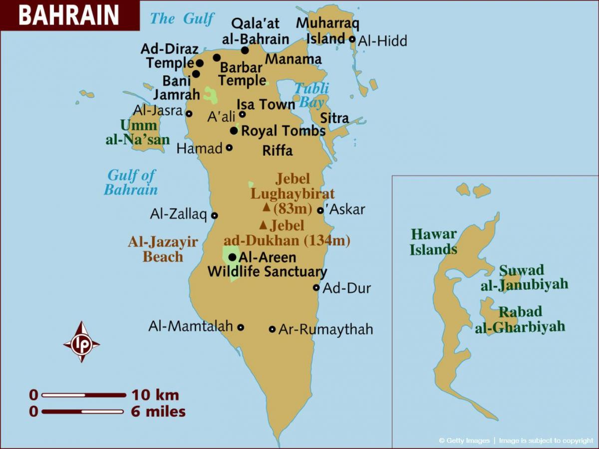al Bahreïn carte