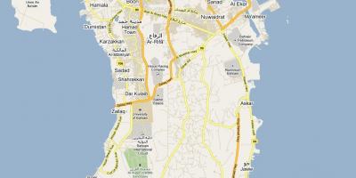 Carte de la carte de rue de Bahreïn