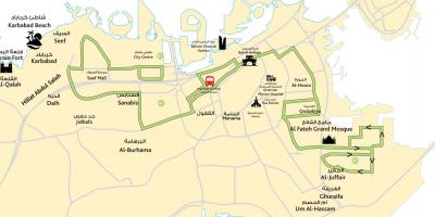 Carte de la ville centre de Bahreïn