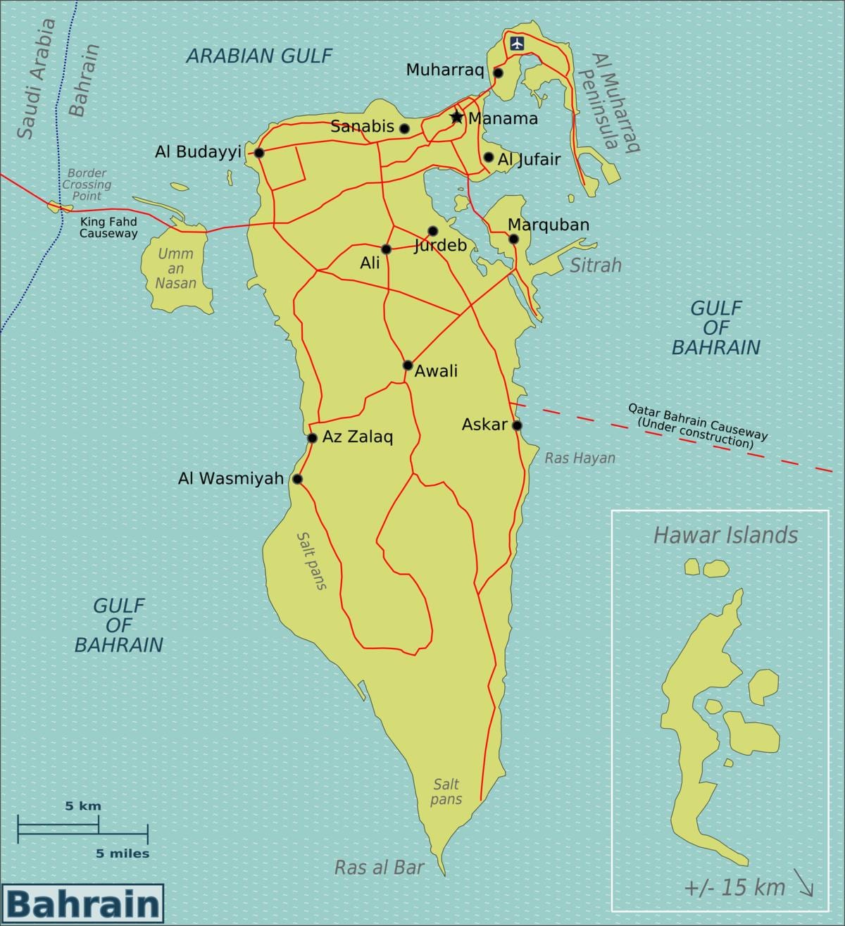 L'aéroport international du bahreïn parking carte