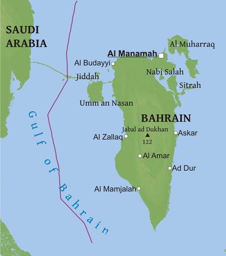 carte de Bahreïn pont