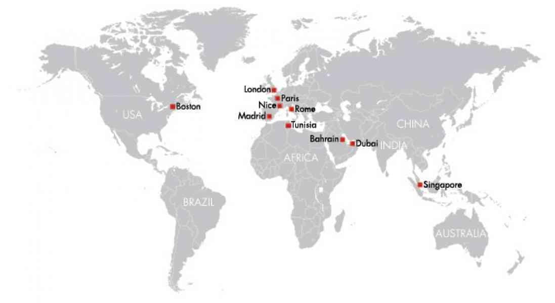 Bahreïn dans la carte du monde