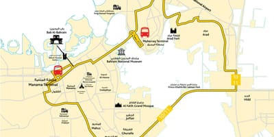 Carte de Bahreïn école de conduite sur route