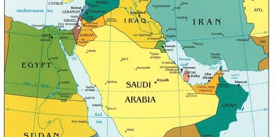 Bahreïn, le moyen-orient carte