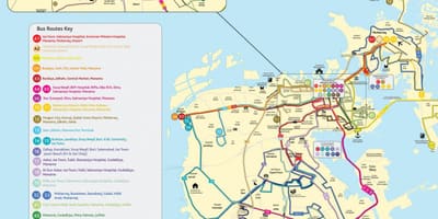 Bahreïn bus de la carte de l'itinéraire