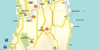 La carte de manama, Bahreïn