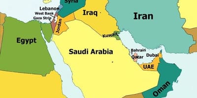 Carte de Bahreïn et ses environs